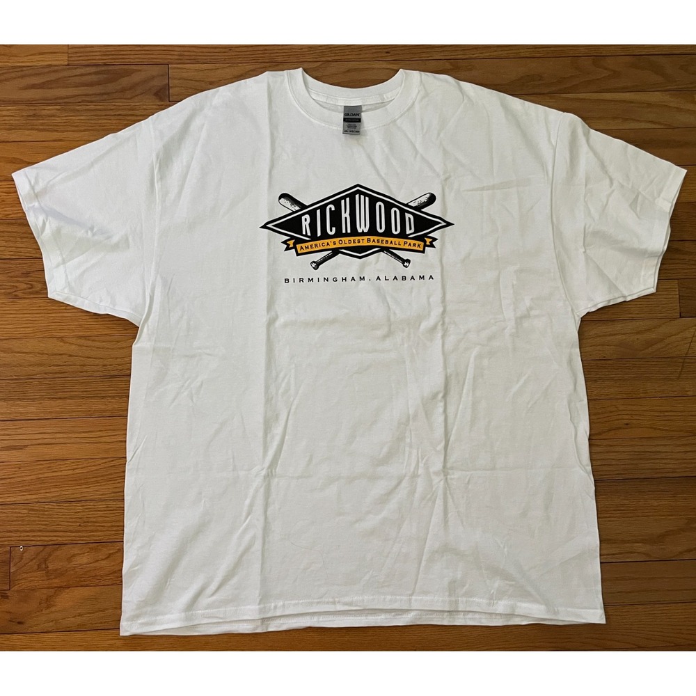 Gildan Rickwood America's Oldest Baseball Park Birmingham AL T-Shirt White 2XL